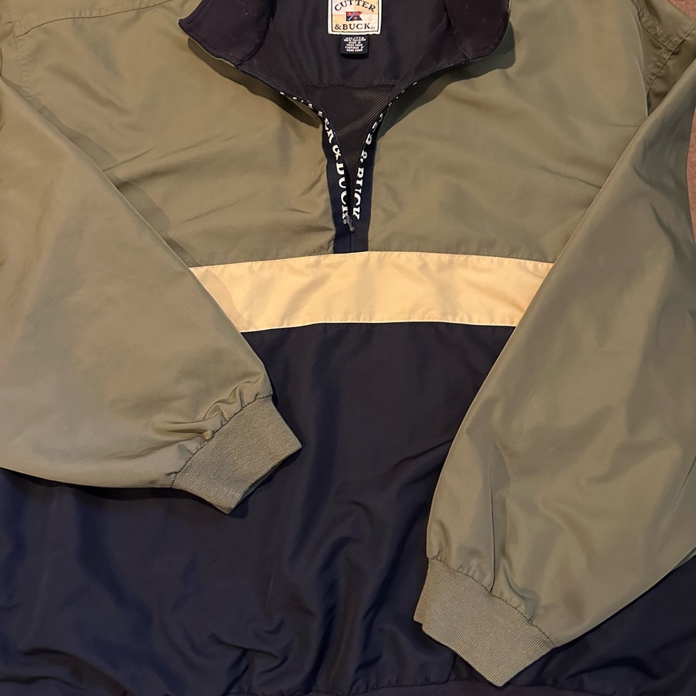 Cutter & Buck Olive and Navy Windbreaker